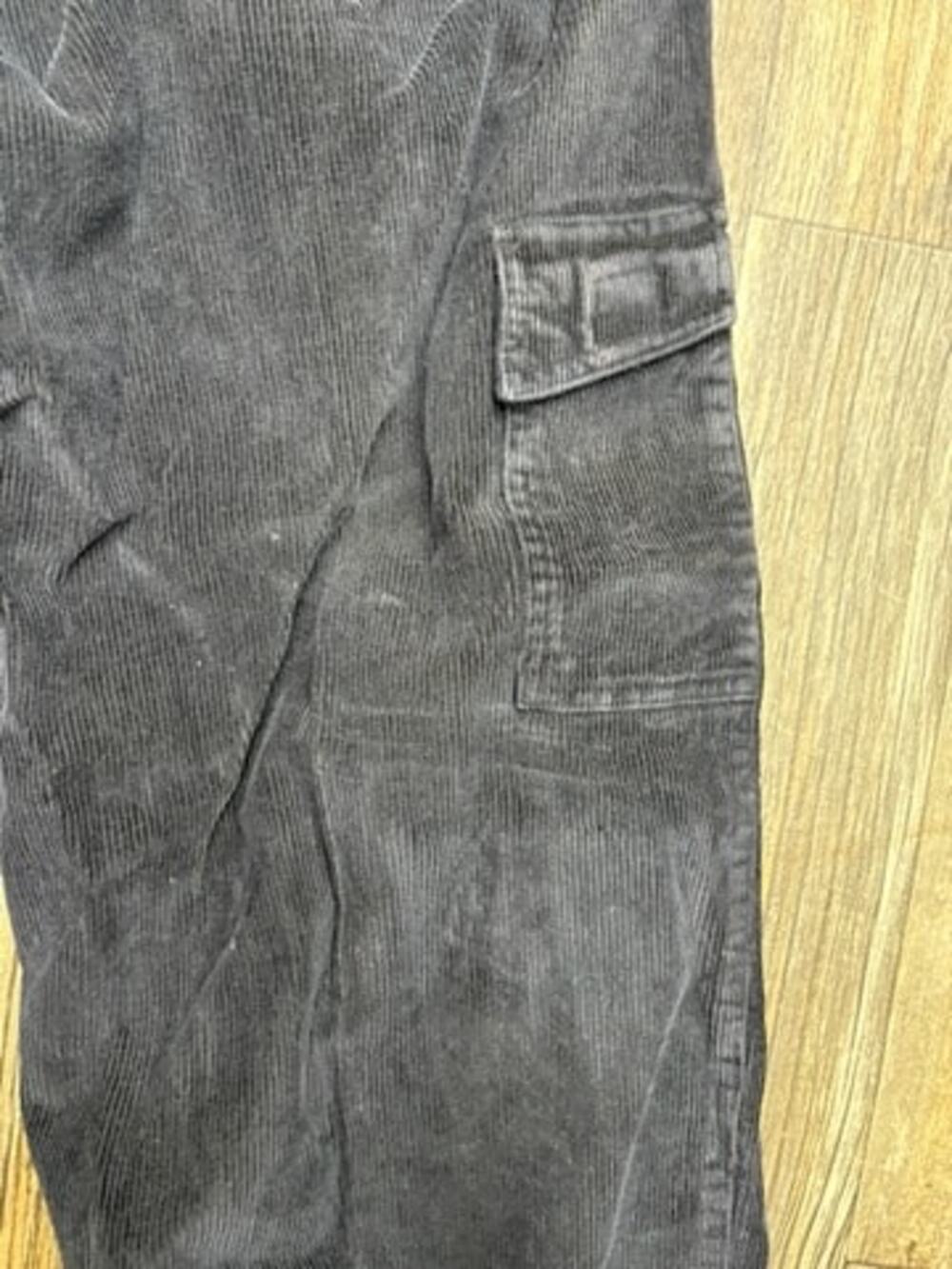 R&R Casuals Men's Corduroy Cargo Pants 34x32 Fader Black - Picture 2 of 7